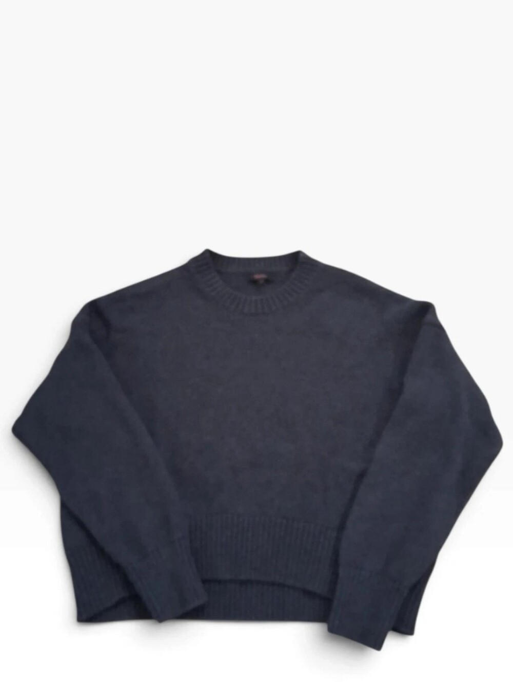 Quince 100% Organic Cotton Boyfriend Crew Sweater Charcoal Oversized Size Small